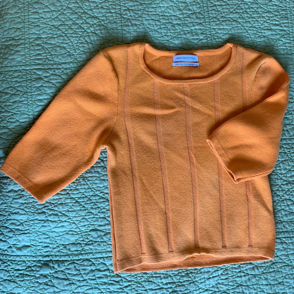 Urban Outfitters Orange Cropped Sweater Top